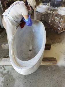 <span class=keywords><strong>Dimensioni</strong></span> personalizzate di lusso in marmo naturale bagno bagno Freestanding <span class=keywords><strong>vasca</strong></span> da bagno in marmo e travertino vasche da bagno ovali e lavandini per hotel - Product Image 4