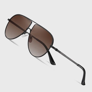 JS8540 Logo personalizzato all'ingrosso polarizzati occhiali da sole quadrati bianco metallo UV400 protezione Tac per la guida Logo personalizzabile <span class=keywords><strong>uomo</strong></span> - Product Image 2