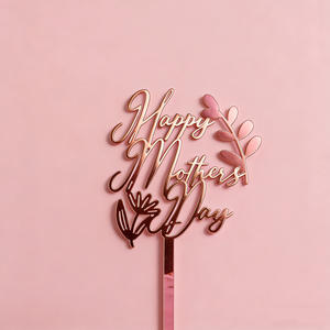 Décoration de gâteau pour <span class=keywords><strong>la</strong></span> fête des mères, accessoire de gâteau, topper de gâteau double couche, fête des mères - Product Image 3