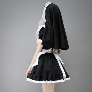 Nun Costume Lolita Anime Maid Outfit Women Adult Cross-border Spring 2023 Polyester Cloak - Product Image 4