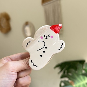 Creative Cartoon Snowflake Hair Claw Clip Cute Snowman Acetate Shark Clip for Christmas Series Hair Styling - Product Image 6