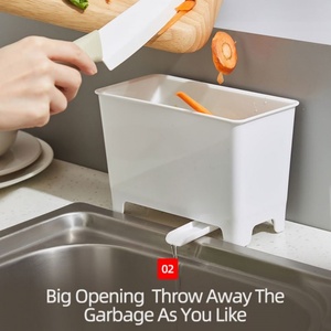 Removable and Washable Drainage Small Trash Can Kitchen Countertop Drain Trash Can Food Residue Filter Storage Box - Product Image 3