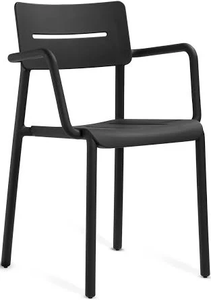 Ensemble de table et chaises de salle à manger carrées modernes en plastique PP, durables et faciles à nettoyer, meubles de restaurant, ensemble de salle à manger pour terrasse de café en plein air - Product Image 3