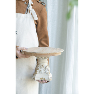 Supporto per torte in legno 10,5 x 7,5 pollici con base in magnesio per esporre torte e dessert - Product Image 5