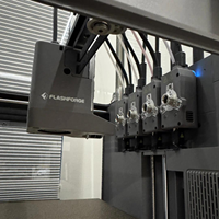 Новый 3D-принтер Flashforge Creator 5 Pro с 4-мя печатающими головками, закрытый, многоцветный |   В 500 раз быстрее, без отходов и перепусков, 3D-принтер