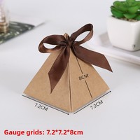 Boîte à bonbons créative en forme de triangle, fournitures de mariage, boîte cadeau, boîte à gâteau de mariage, personnalisation