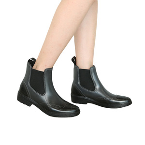 Ladies Fashion Shoes with Double Elastic and Back <strong>Pull</strong> Loop Outdoor Rain Shoes <strong>Waterproof</strong> Rain <strong>Boot</strong> - Product Image 6