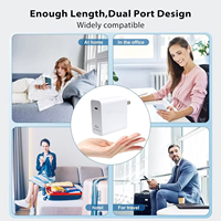 Cargador Rápido USB-C PD de 65W Nuevo de Fábrica, Cable Tipo C con Enchufe US/EU/UK para Adaptador de Corriente de Portátil para MacBook, Dell, Lenovo, Huawei, HP