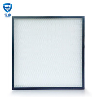 Filtro de Aire Plegado Mini Personalizado de Fábrica, Filtro de Panel de Fibra de Vidrio HEPA H14 de Alto Flujo de Aire para Sistema HVAC