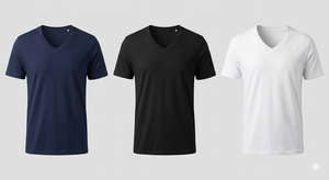 Camiseta de manga corta con cuello en V, colores lisos. Hecha con TK30 S/J  150-160 gsm (39) - Product Image 3