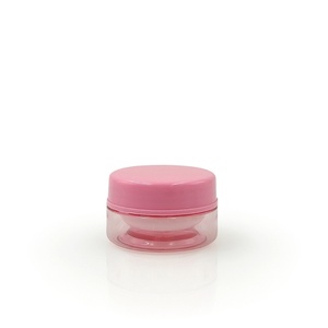 Pot en plastique transparent à double paroi personnalisé en gros, avec couvercle rose, pour crème et produits cosmétiques de soin de la peau - Product Image 6