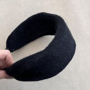 Bandeau pour cheveux en daim à large bord pour femme, couleur unie, 14 cm, accessoires pour cheveux pour les fêtes, automne et hiver - Product Image 5