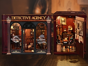 Kit de Manualidades Hamaileon <span class=keywords><strong>Sherlock</strong></span> Detective Agency, Rompecabezas 3D de Madera con Temática de Misterio para Decorar/Eslabonar Estantes de Libros, Regalos Navideños - Product Image 4