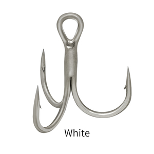 ตะขอเบ็ดตกปลาสามชั้นเหล็กกล้านิกเกิลสีดำสีเงินสีแดงตะขอตกปลาแผ่นโลหะ - Product Image 5