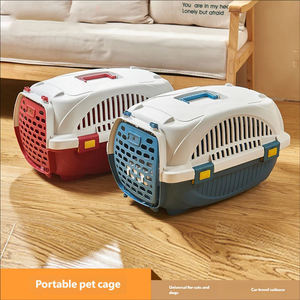 Cage de <span class=keywords><strong>transport</strong></span> pour animaux de compagnie durable et supérieure, design portable à main, respirante, ventilée, avec verrouillage sûr et sécurisé pour les voyages <span class=keywords><strong>en</strong></span> extérieur - Product Image 2