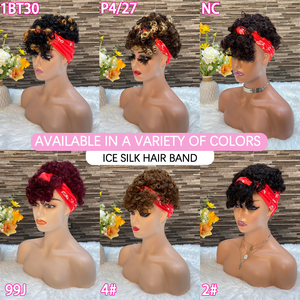 Peluca rizada Afro Wave <span class=keywords><strong>Pixie</strong></span> Cut Natural brasileña 150% densidad corta <span class=keywords><strong>Pixie</strong></span> rizado hecho a máquina Peluca de cabello humano <span class=keywords><strong>banda</strong></span> para el cabello de seda helada - Product Image 5