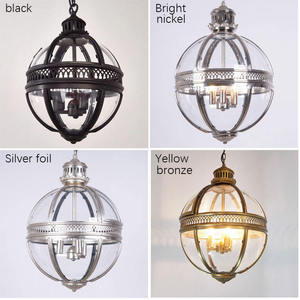 Lampadario a Sospensione Vintage Industriale Americano <span class=keywords><strong>con</strong></span> Sfera di Vetro per Ristoranti, Bar e Caffè - Product Image 6