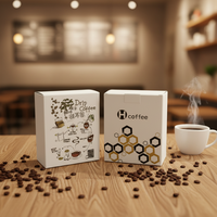 Boîte d'emballage de café de qualité supérieure (Conteneur en papier durable pour la vente au détail et l'expédition)