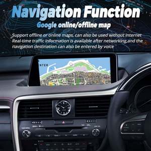 Autoradio Android 12 avec écran IPS de 12,3 pouces pour Lexus RX200t 2017 RX200 RX350 RX450 RX400H RX450H Lecteur multimédia Navigation GPS - Product Image 2