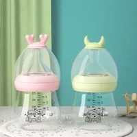 120ml fabrika fiyat bebek biberon borosilikat cam gıda sınıfı silikon meme süt şişesi