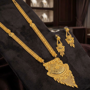 Wholesale 14K 18K 24K Gold Plated Forming Long Jewelry Set, Traditional Design Jewelry Set, Brass Gold Filled Fashion Necklaces. - Product Image 1