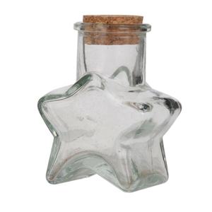 <strong>Mini</strong> Star Glass Favor Jars W/Cork Lid <strong>Honey</strong> <strong>Pot</strong> Bottles <strong>Empty</strong> Glass Bottles Gift - Product Image 1