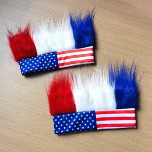 Diadema con Peluca de Pelo Largo de Color Personalizado SOLPOP 2026, Divertida y Extravagante, para Disfraces de Halloween, Cosplay, Accesorios para Fanáticos del Fútbol, para Hombres y Mujeres - Product Image 4