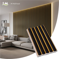 Panneau mural 3D cannelé moderne en PS - Lambris écologique en charbon de bois pour accents intérieurs de luxe, décoration de plafond, étanche