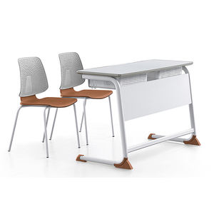 Conjunto de Silla y Escritorio Escolar Modular Ecológico Personalizado OEM Directo de Fábrica, Ergonómico para Aula Escolar, Muebles Escolares Duraderos - Product Image 3