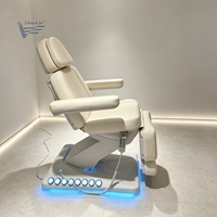 Fauteuil de massage et de soin esthétique de luxe réglable avec élévateur électrique, multifonctionnel pour salon de beauté, lit d'esthéticienne à 4 moteurs