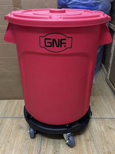 Cubo de Basura de Plástico para Cocina con Tapa y Ruedas, Cubo de Basura de Gran Capacidad para Uso Sanitario en Exteriores - Product Image 4