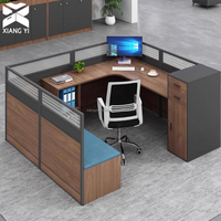 Escritorio de Oficina Moderno para 4 Personas con Cama Integrada, Personalización Completa para Proyectos de Oficina, Mesa de Oficina para Edificios de Oficinas