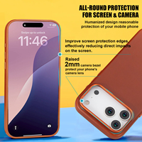 Étui de protection en cuir véritable premium pour iPhone 17/17 Pro/17 Pro Max, avec support magnétique et béquille pour objectif, vente en gros, fabricant OEM