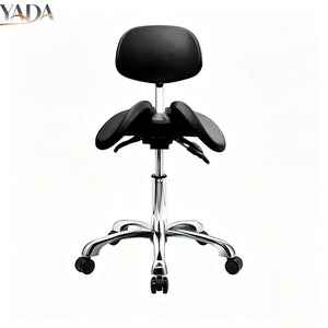 Silla Ergonómica de Laboratorio con Ruedas Silenciosas, Asiento Inclinable hacia Adelante, Tapizado en PU Negro, Ajustable y Antiestática, para Técnicos - Product Image 5