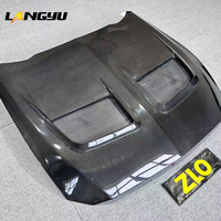 LANGyu 2024+ Pièces et accessoires automobiles, capot avant en fibre de carbone sèche style Mustang GTD pour Ford Mustang, couvre-capot