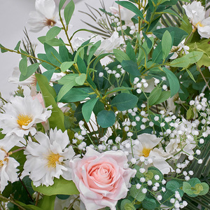Centro de mesa floral para bodas, decoración para fiestas de cumpleaños, hortensias, paniculata, camino de mesa, decoración de arco para iglesia - Product Image 2