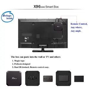 S905W-صندوق تلفاز X96 صغير بسعر رخيص, جهاز تلفاز X96 صغير 2.4 جيجا بايت ، 1 جيجا بايت + 8 جيجا بايت ، نظام أندرويد 9.0 ، 4K ، شبكة STB مثبتة على الحائط ، اختياري