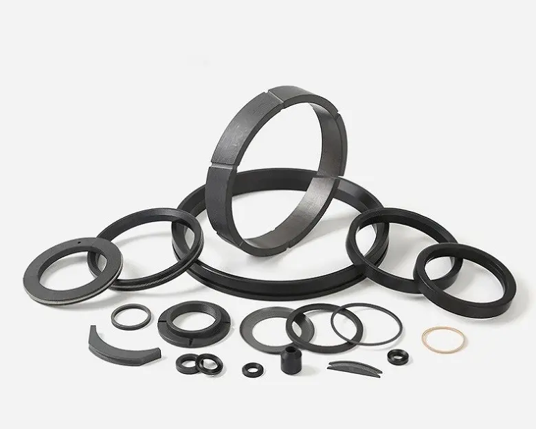 Anillo de repuesto profesional de grafito y carbono PTFE, piezas de cilindro de compresor, anillo de desgaste