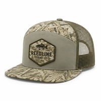 Casquette Trucker 7 Panneaux Personnalisée à Imprimé Camouflage avec Filet et Fermeture Snapback, Patch Logo Brodé, Idéale pour la Chasse en Extérieur, Unisexe