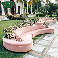Juego de muebles de salón de boda sofá de terciopelo de salón de lujo para eventos