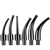 Embout de pipe coudé de 9 mm en acrylique pour la réparation de pipes à tabac, outils et accessoires de bricolage