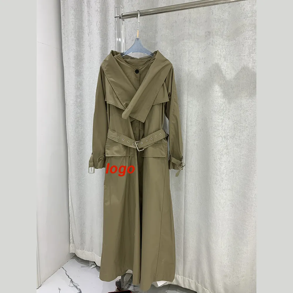 Droma 2024 Nieuwe Stijlvolle Luxe Kleding Geïnspireerde Designer Elegante High-End Modieuze Lange Trenchcoat Voor Vrouwen