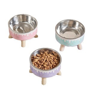 Cross-border New 201 Stainless Steel <strong>Dog</strong> <strong>Bowl</strong> <strong>Dog</strong> Food Pet Feeding <strong>Bowl</strong> Overturn Drinking Water Two-in-one Non-slip Base Tall - Product Image 5