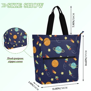 2025 Large Capacity Book Bag Fashion Custom Print Shoulder Bags Book <b>Handbag</b> for Class Knapsack - Product Image 2