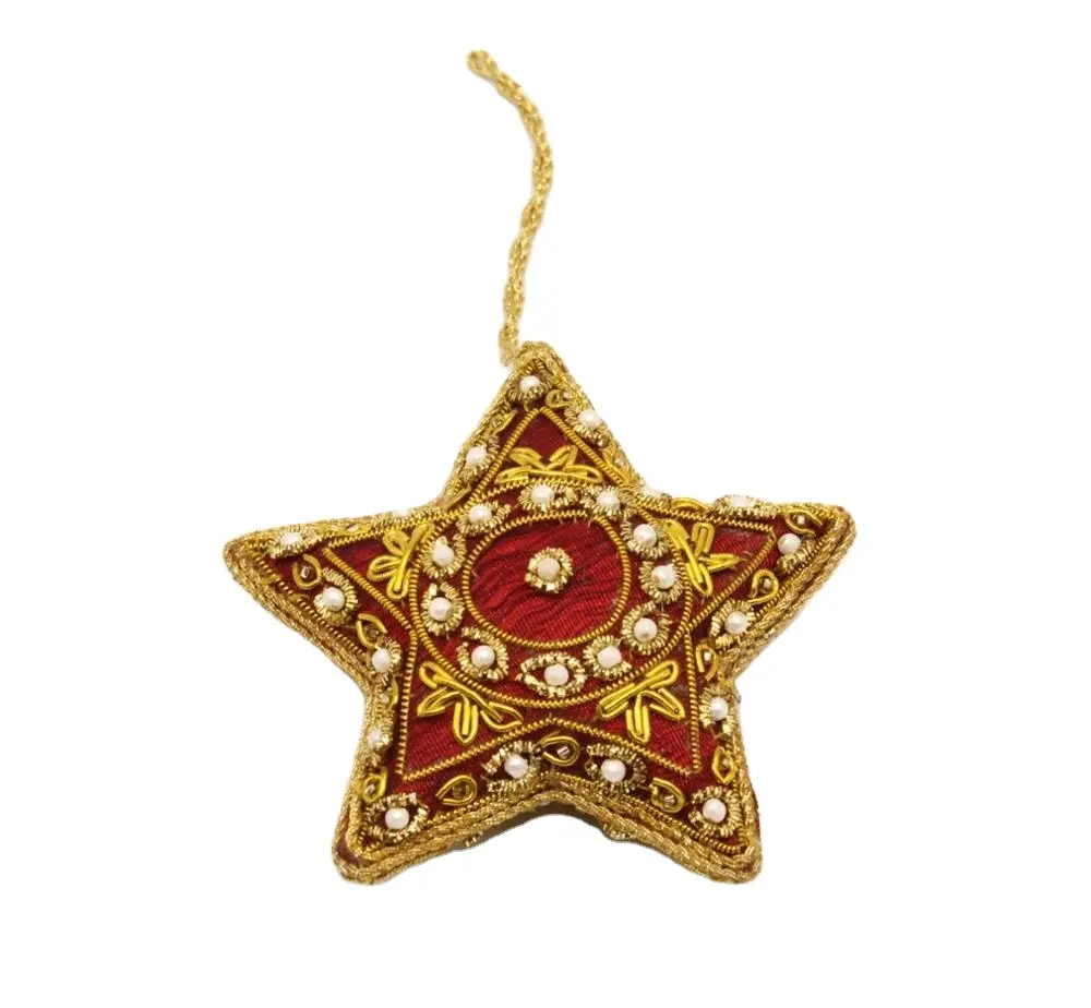 Ready to Ship High Quality christmas star decoration supplies hanging on christmas tree for Home Decor from India
