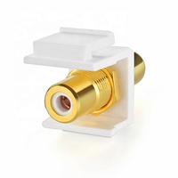 Catégorie de produits Adaptateur femelle RCA Keystone Jack plaqué or Coupleur en ligne Connecteurs muraux de montage sur panneau de sortie