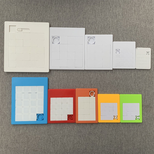 Jeu de puzzle coulissant miniature en plastique personnalisé OEM, impression promotionnelle, blocs mobiles carrés, puzzle coulissant vierge - Product Image 1
