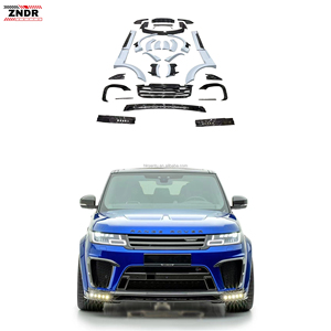 Kit carrosserie en fibre de carbone pour Range Rover Sport MSY, comprenant un diffuseur avant, un spoiler et un capot de style MSY. - Product Image 1