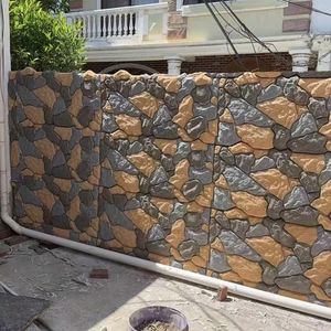 Premium Modern 3D Indoor Outdoor PU Faux Stone Panel de pared Classic Mushroom Rock con textura natural original para villas Hoteles - Product Image 4
