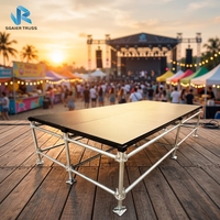 Scène de concert modulaire extérieure pliable en aluminium, 20 pieds sur 40 pieds